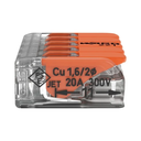 CONECTOR/EMPALME RAP. WAGO 221/415 - 0,5 A 4mm2 (5 CONEX)