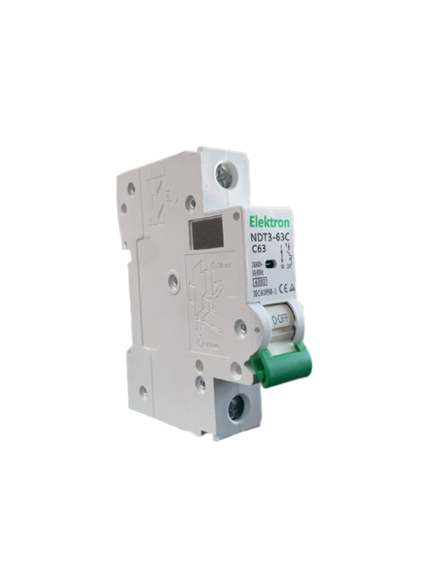 INTERRUPTOR TERMOMAGNÉTICO ACCESORIABLE ELEKTRON 63A 6KA 1P