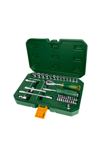 JUEGO DE LLAVE TUBO HEX 1/4' CrV. 45pzas. (M) JADEVER