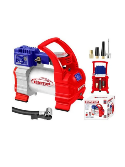 COMPRESOR P/ AUTO 12V 140PSI+ACC. EMTOP