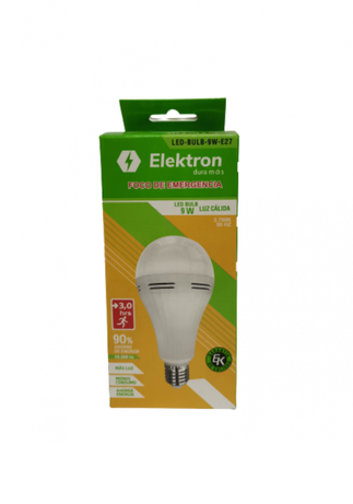 LED BULB EMERGENCIA 9W EK 2700K TMEM80 CAJA