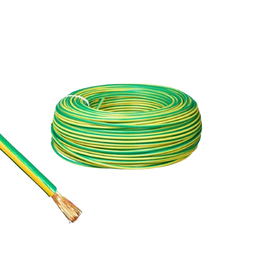 CABLE EK MULTIFILAR 2MM2 - VERDE AMARILLO ROLLO 100M