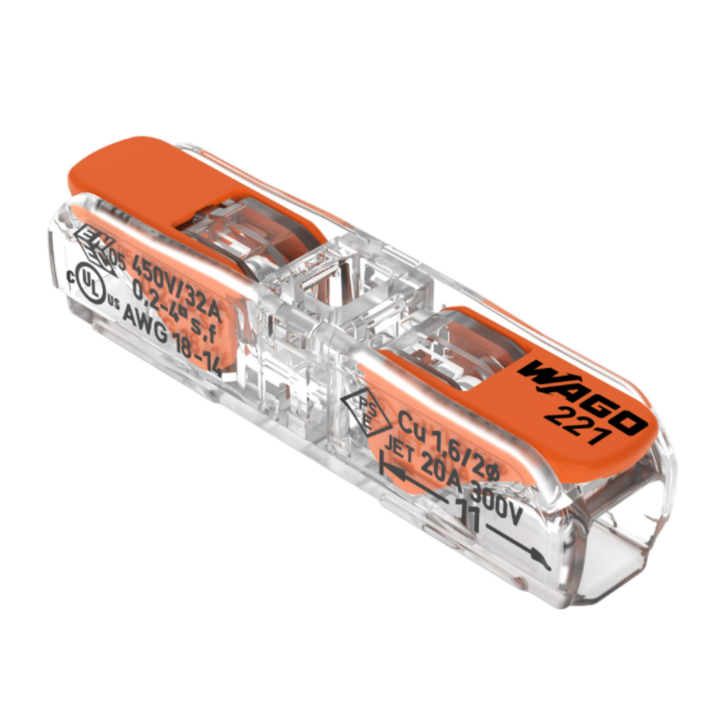 CONECTOR WAGO EN LINEA 221-2411 HASTA 4mm2