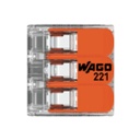 CONECTOR/EMPALME RAP. WAGO 221/413 - 0,5 A 4mm2 (3 CONEX)
