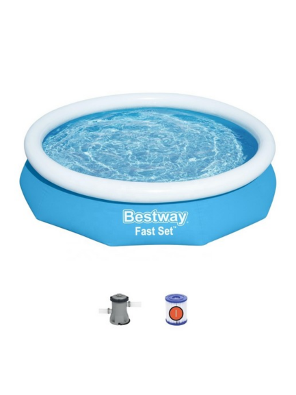 Piscina borde inflable 305x66cm 3.300Lt. con depurador. Bestway - 57458
