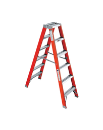 [2822] ESCALERA DE FIBRA DE VIDRIO TIJERA DOBLE CUPRUM 530-6P