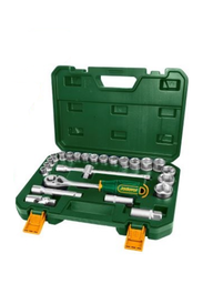 [5072] JUEGO DE LLAVE TUBO HEXAGONALES CrV 1/2"25pzs JADEVER MALETA