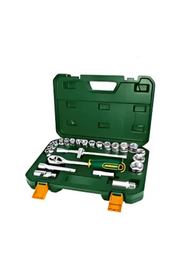 [5073] JUEGO DE LLAVE TUBO HEXAGONALES CrV 1/2"24pzs JADEVER MALETA