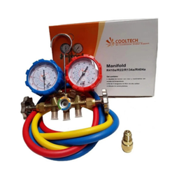 [2536] MANOMETRO COMPLETO P/ R410,R134,R22A - COOLTECH