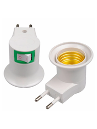 [2236] PORTALAMPARA E27 C/ ENCHUFE Y PERILLA